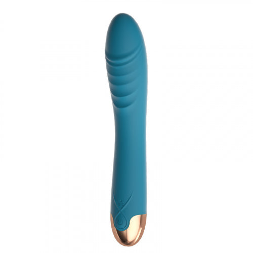VIBRADOR LUST CON ROTACIÓN RECARGABLE VERDE OSCURO