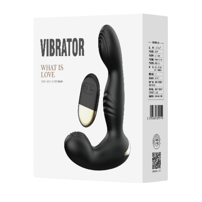 VIBRADOR PROSTATICO LUST LL-A2122 CON CONTROL INALAMBRICO RECARGABLE NEGRO