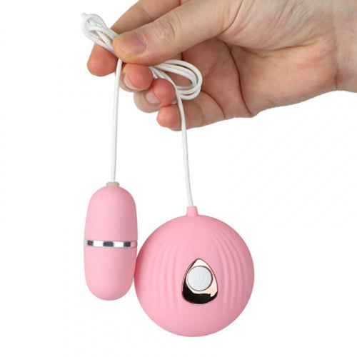 HUEVO VIBRADOR CON CABLE PEQUEÑA CONCHA LUST G-802 PILAS AAA X2 ROSADO