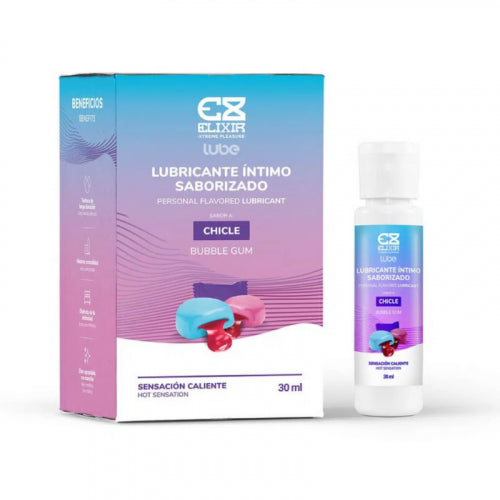 LUBRICANTE SENSACIÓN CALIENTE SABORIZADO ELIXIR 30ML CHICLE