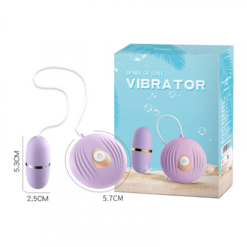 HUEVO VIBRADOR CON CABLE PEQUEÑA CONCHA LILA
