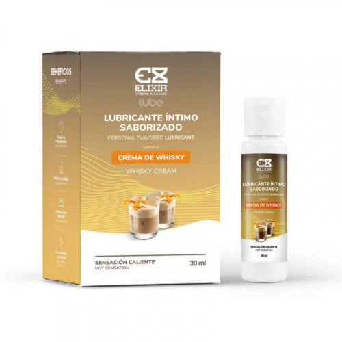 LUBRICANTE SENSACIÓN CALIENTE SABORIZADO ELIXIR 30MLCREMA DE WHISKY