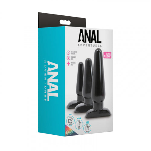 SET PLUGS ANALES X3 ANAL ADVENTURES BLUSH NEGRO