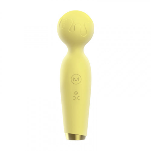 VIBRADOR TIPO HITACHI PEQUEÑO MICROFONO LUST AMARILLO