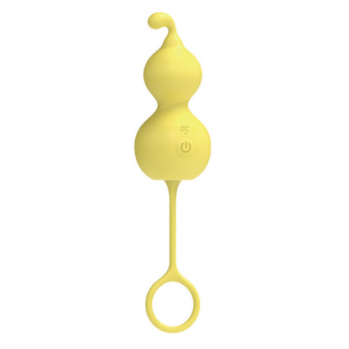 BOLAS KEGEL CALABAZA CON VIBRACIÓN LUST LLA2008 RECARGABLES TÉRMICAS AMARILLAS