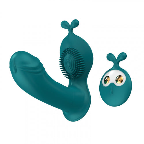 VIBRADOR LUST EN L INALÁMBRICO CONEJO RECARGABLE VERDE OSCURO