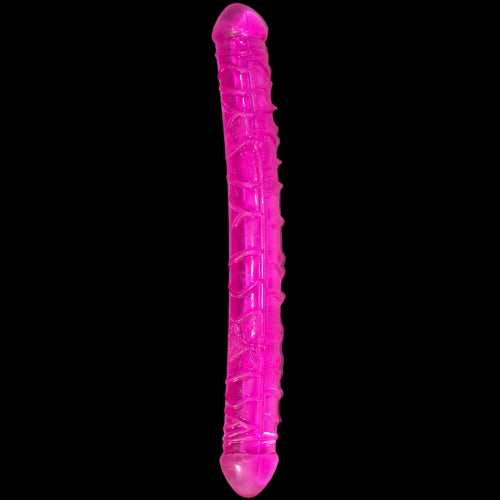 CONSOLADOR DOBLE PENETRACION CRISTAL ROSADO