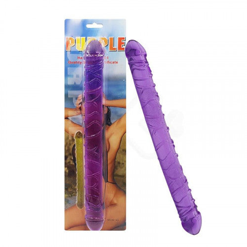 CONSOLADOR DOBLE PENETRACION CRISTAL MORADO