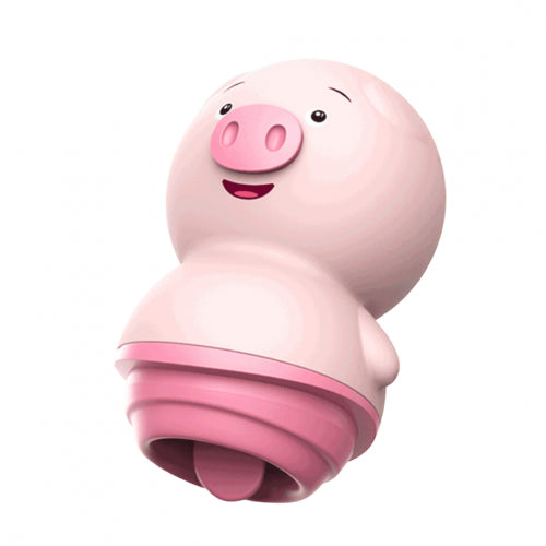 VIBRADOR CLITORIAL LENGUA CERDITO LUST HL-1907 RECARGABLE 14CM ROSADO