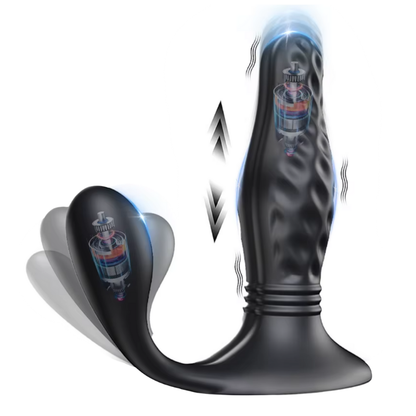 VIBRADOR ANAL/PROSTATICO YY813 CON EMPUJE RECARGABLE INALAMBRICO NEGRO