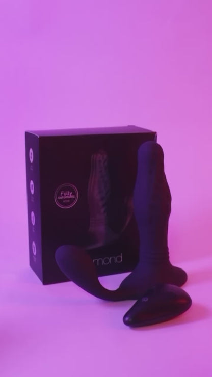 VIBRADOR ANAL/PROSTATICO YY813 CON EMPUJE RECARGABLE INALAMBRICO NEGRO